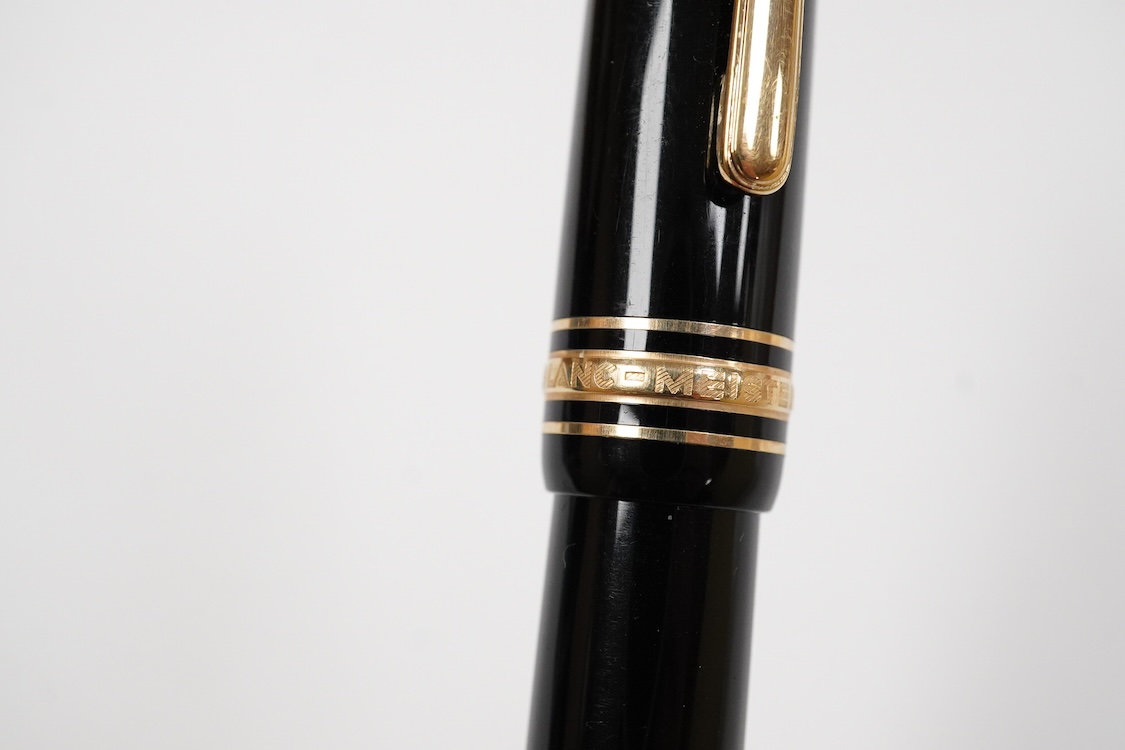 A Mont Blanc 146 size pen which has been customised to a letter opener